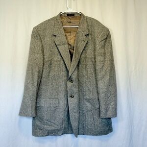 Bert Pulitzer Blazer Sport Coat Gray 100% Silk Two Button Mens 52 R
